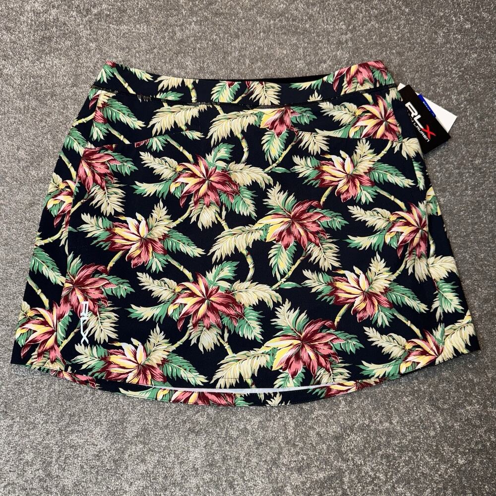 RLX Ralph Lauren Women’s Golf Skort Medium‎ Tropical Floral Stretch Lined NWT
